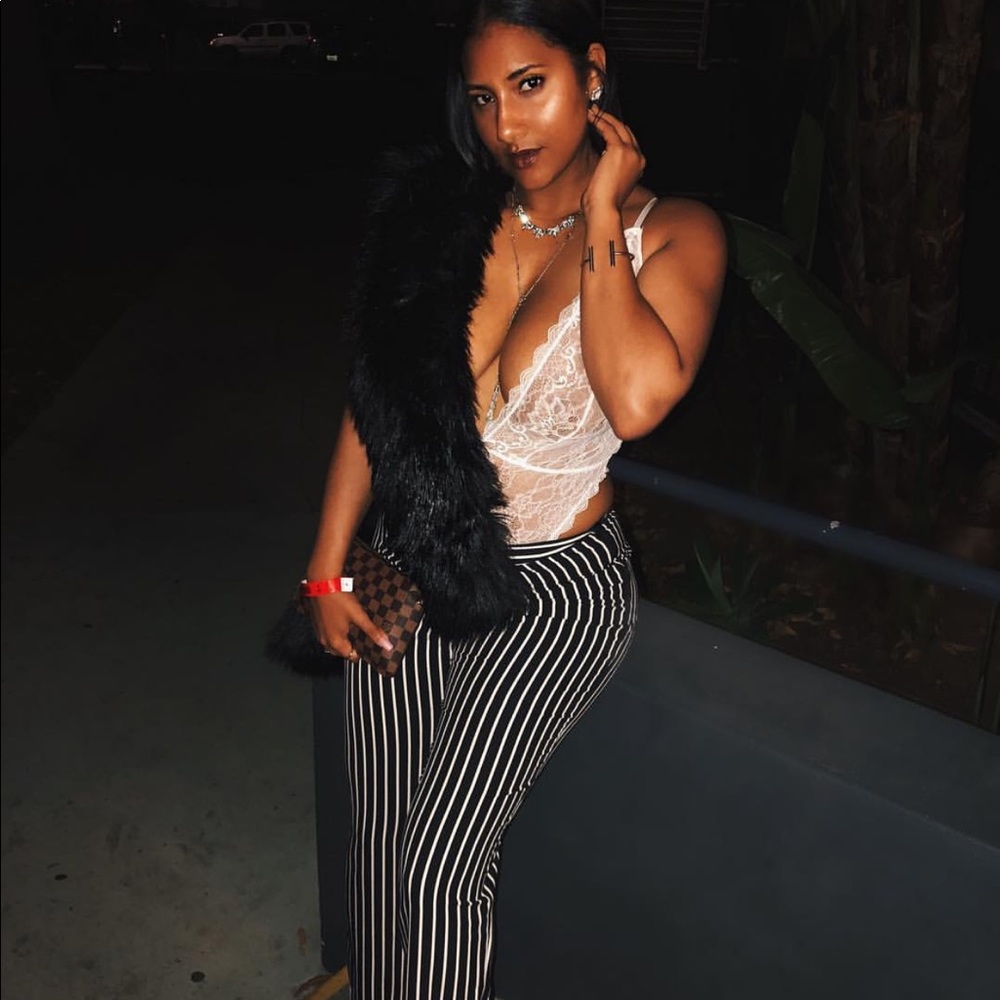 Fashion Nova White Lace body suit